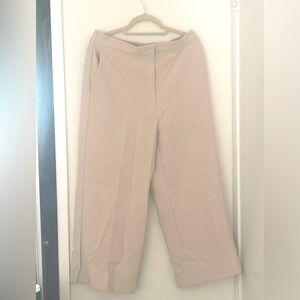 Cream Wide Leg Trousers